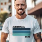 T-Shirt Blanc Aventure à Blois Pour homme-2