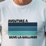 T-Shirt Blanc Aventure à Brive-la-Gaillarde Pour homme-1