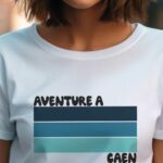 T-Shirt Blanc Aventure à Caen Pour femme-2