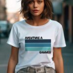 T-Shirt Blanc Aventure à Cannes Pour femme-1