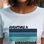 T-Shirt Blanc Aventure à Carcassonne Pour femme-2