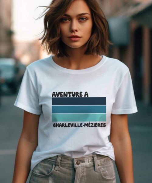 T-Shirt Blanc Aventure à Charleville-Mézières Pour femme-1