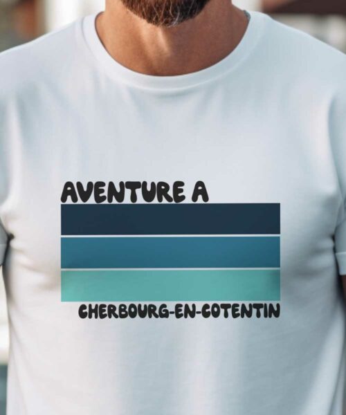 T-Shirt Blanc Aventure à Cherbourg-en-Cotentin Pour homme-1