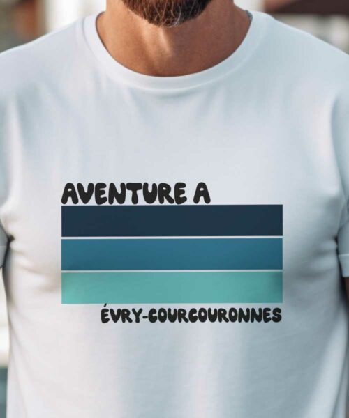 T-Shirt Blanc Aventure à Évry-Courcouronnes Pour homme-1