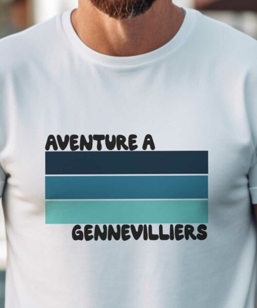 T-Shirt Blanc Aventure à Gennevilliers Pour homme-1