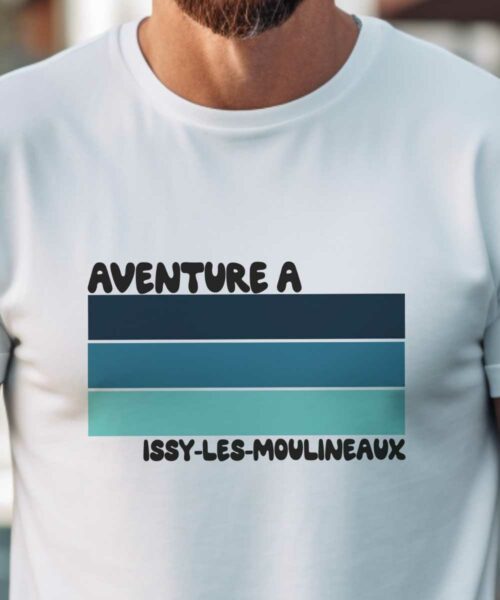T-Shirt Blanc Aventure à Issy-les-Moulineaux Pour homme-1