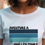 T-Shirt Blanc Aventure à Joué-lès-Tours Pour femme-2