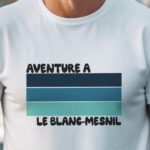 T-Shirt Blanc Aventure à Le Blanc-Mesnil Pour homme-1