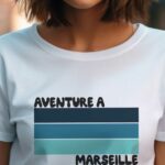 T-Shirt Blanc Aventure à Marseille Pour femme-2