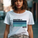 T-Shirt Blanc Aventure à Metz Pour femme-1