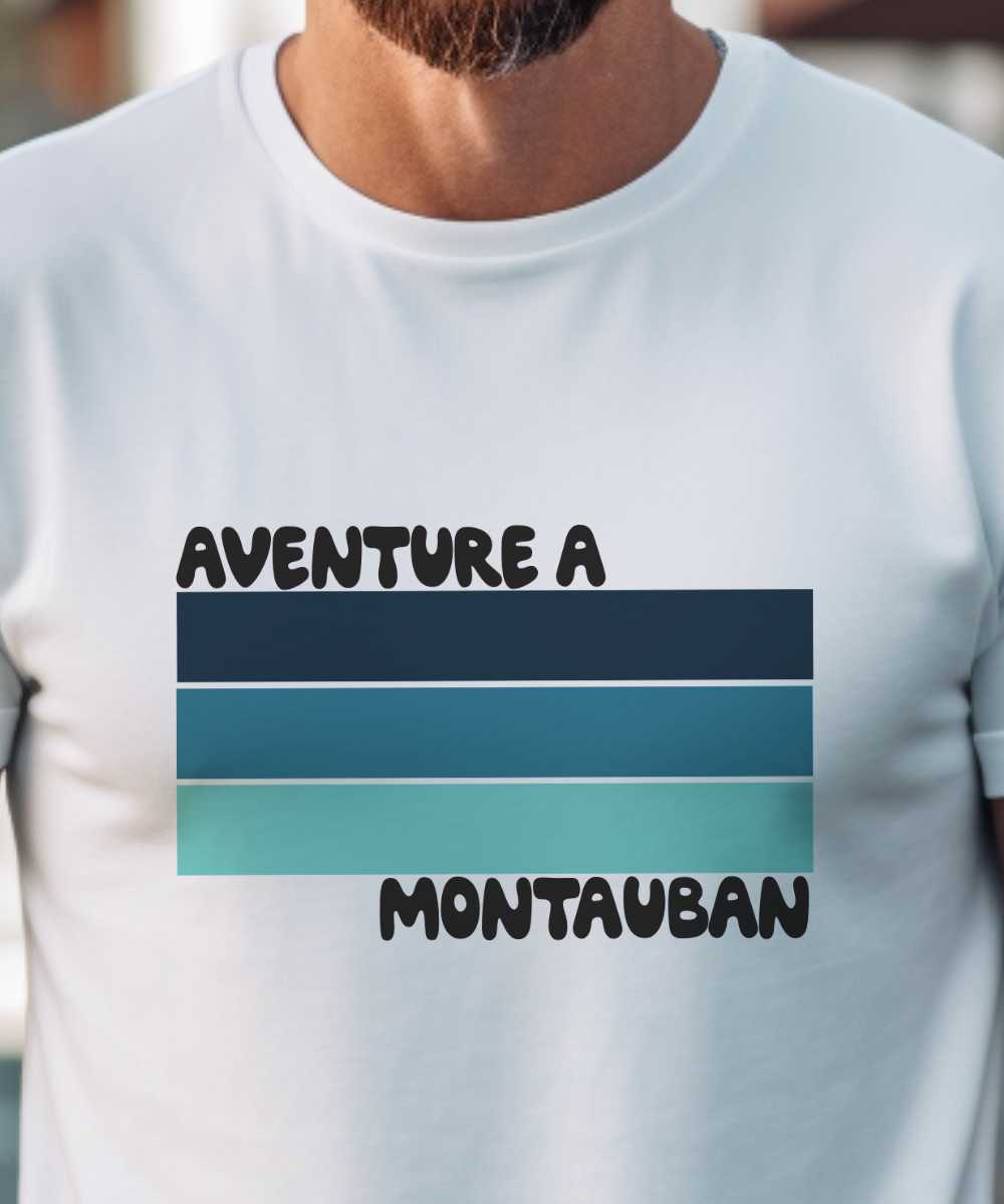 T-Shirt Blanc Aventure à Montauban Pour homme-1