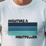 T-Shirt Blanc Aventure à Montpellier Pour homme-1