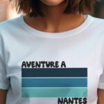 T-Shirt Blanc Aventure à Nantes Pour femme-2