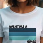 T-Shirt Blanc Aventure à Nîmes Pour femme-2