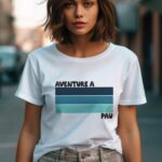 T-Shirt Blanc Aventure à Pau Pour femme-1