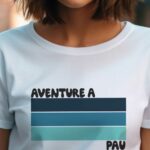 T-Shirt Blanc Aventure à Pau Pour femme-2