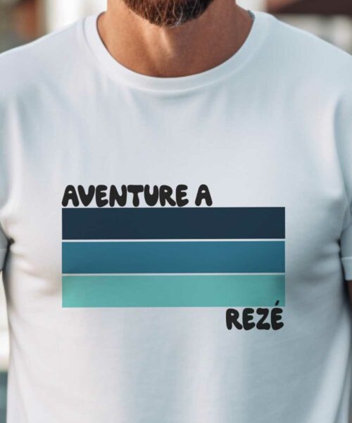 T-Shirt Blanc Aventure à Rezé Pour homme-1