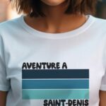 T-Shirt Blanc Aventure à Saint-Denis Pour femme-2