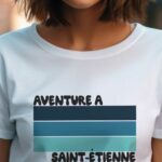 T-Shirt Blanc Aventure à Saint-Étienne Pour femme-2