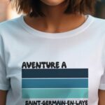 T-Shirt Blanc Aventure à Saint-Germain-en-Laye Pour femme-2