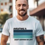 T-Shirt Blanc Aventure à Saint-Germain-en-Laye Pour homme-2