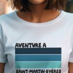 T-Shirt Blanc Aventure à Saint-Martin-d'Hères Pour femme-2