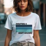 T-Shirt Blanc Aventure à Saint-Nazaire Pour femme-1