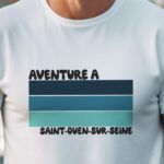 T-Shirt Blanc Aventure à Saint-Ouen-sur-Seine Pour homme-1