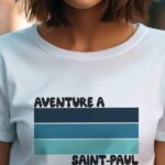 T-Shirt Blanc Aventure à Saint-Paul Pour femme-2