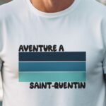 T-Shirt Blanc Aventure à Saint-Quentin Pour homme-1