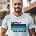 T-Shirt Blanc Aventure à Saint-Quentin Pour homme-2