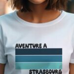 T-Shirt Blanc Aventure à Strasbourg Pour femme-2