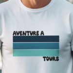 T-Shirt Blanc Aventure à Tours Pour homme-1