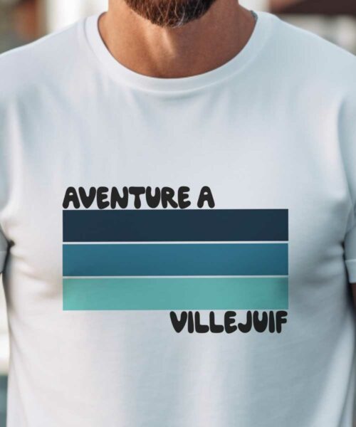 T-Shirt Blanc Aventure à Villejuif Pour homme-1