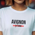 T-Shirt Blanc Avignon je t'aime Pour femme-2