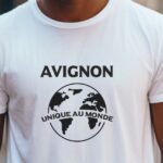 T-Shirt Blanc Avignon unique au monde Pour homme-2