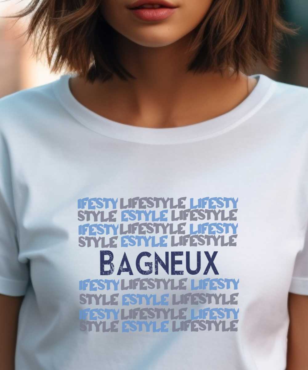 T-Shirt Blanc Bagneux lifestyle Pour femme-1