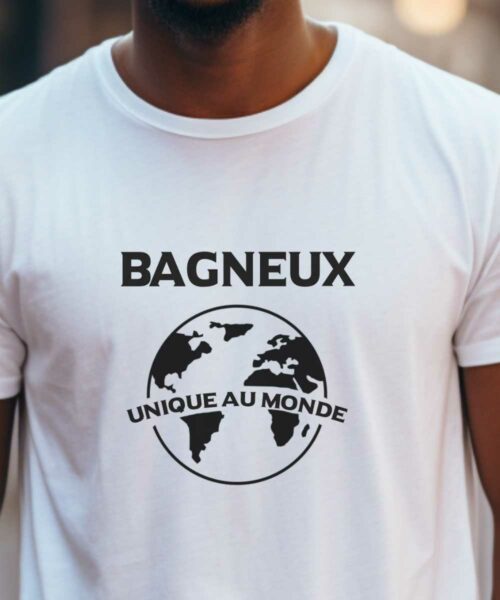 T-Shirt Blanc Bagneux unique au monde Pour homme-2