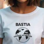 T-Shirt Blanc Bastia unique au monde Pour femme-1