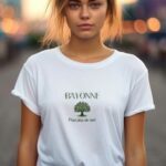 T-Shirt Blanc Bayonne pour plus de vert Pour femme-2
