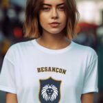 T-Shirt Blanc Besançon blason Pour femme-1