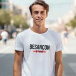 T-Shirt Blanc Besançon je t'aime Pour homme-1