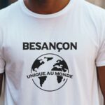 T-Shirt Blanc Besançon unique au monde Pour homme-2