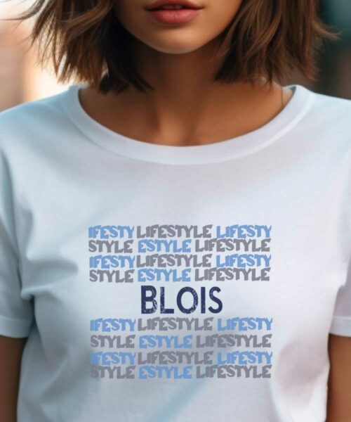 T-Shirt Blanc Blois lifestyle Pour femme-1
