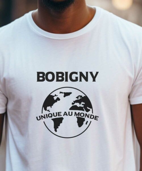 T-Shirt Blanc Bobigny unique au monde Pour homme-2