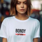 T-Shirt Blanc Bondy je t'aime Pour femme-1