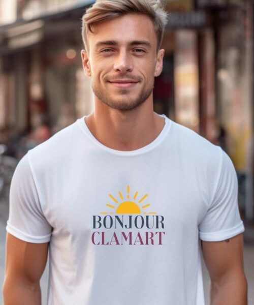 T-Shirt Blanc Bonjour Clamart Pour homme-2