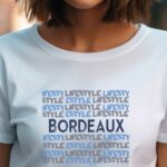 T-Shirt Blanc Bordeaux lifestyle Pour femme-1