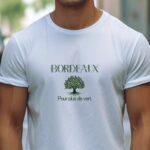T-Shirt Blanc Bordeaux pour plus de vert Pour homme-1