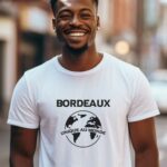 T-Shirt Blanc Bordeaux unique au monde Pour homme-1